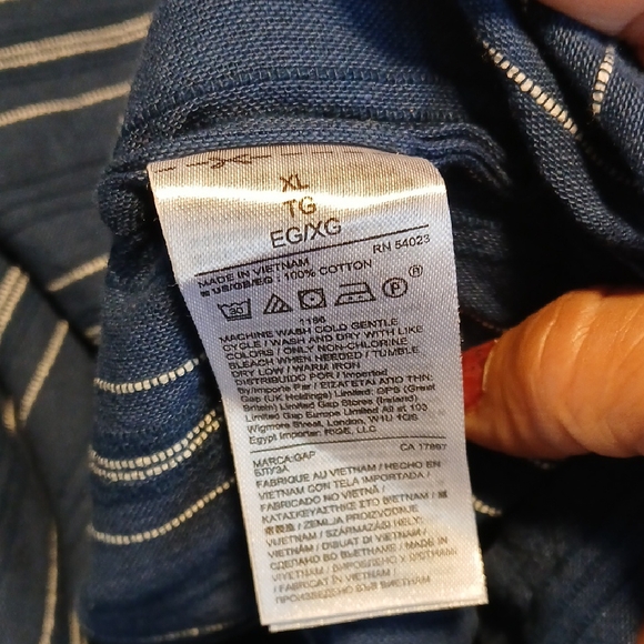 GAP Navy and White Striped Shirt - Picture 5 of 5